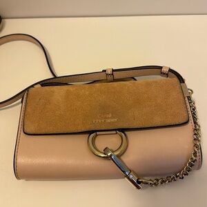 Chloe Suede Calfskin Mini Faye Shoulder Bag